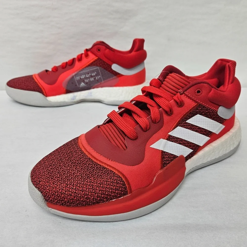 Adidas Marquee Boost Low Basketball Shoes F36305 Red White Men's Size‎ 8